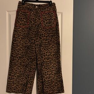 JODIFL Leopard Print Wide Leg Pants Boutique